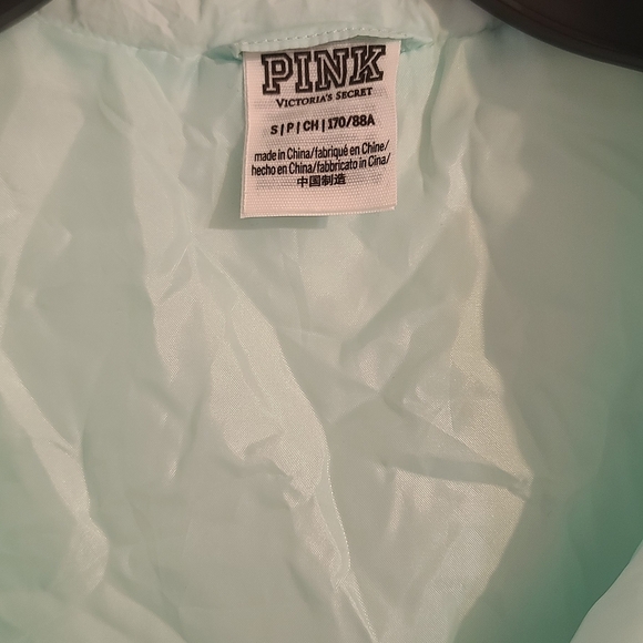 PINK Victoria's Secret Mint Quilted Puffer Jacket - Picture 2 of 7